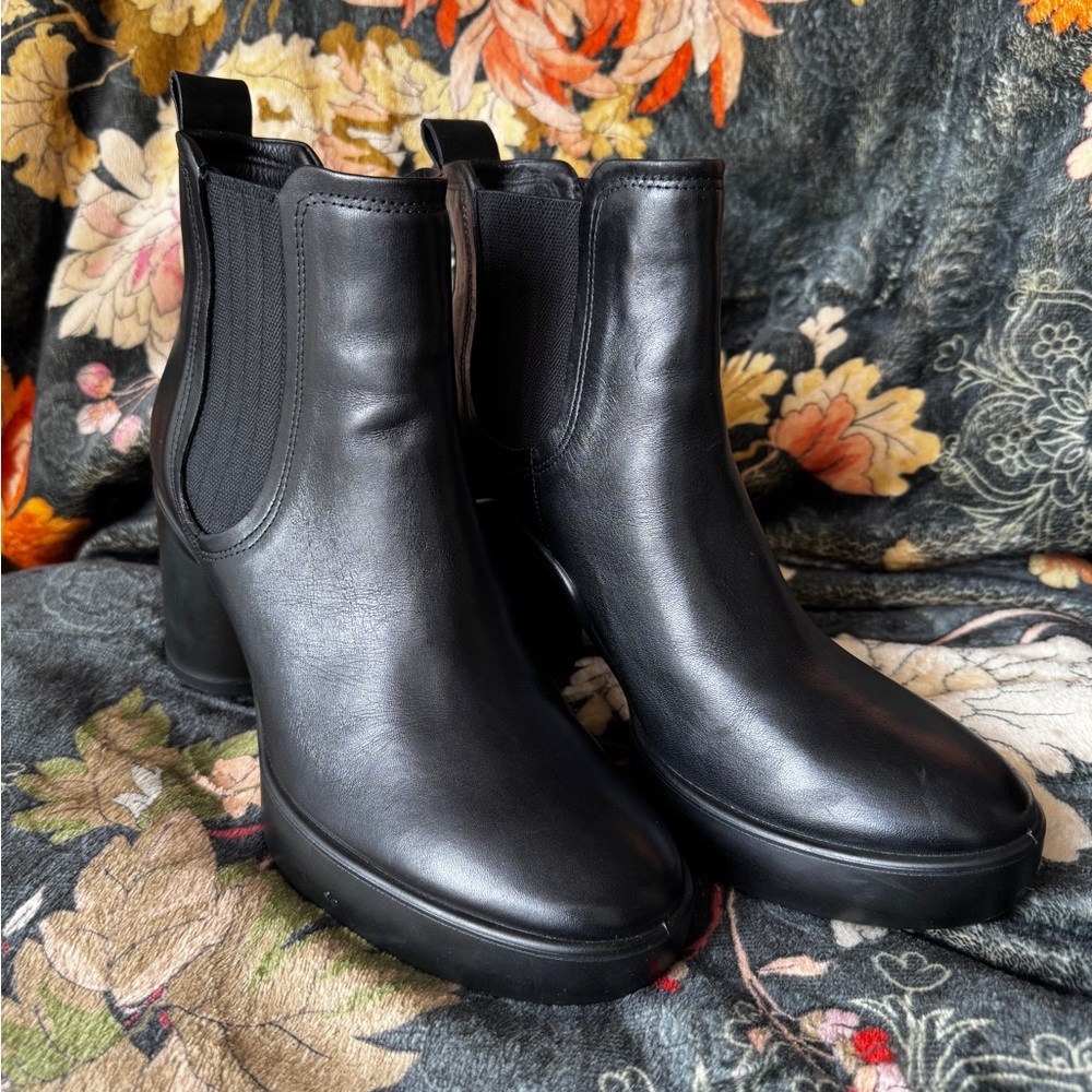 Black Leather Ankle Boots